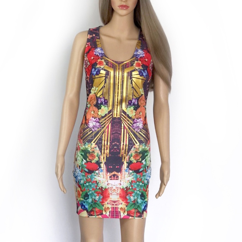 New. Wow Couture Mini Dress with floral pattern